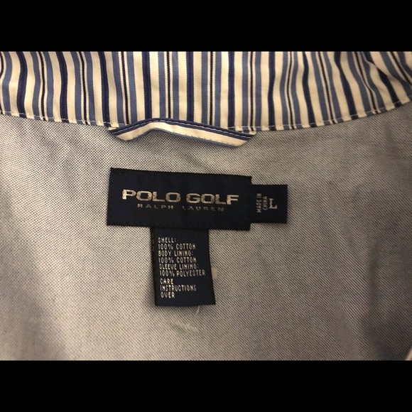 Polo Ralph Lauren Golf  Blue striped & chambray jacket men’s large - Picture 6 of 6